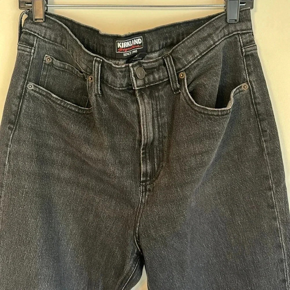 Kirkland Signature Black High-Waisted Straight Leg Jeans - Picture 7 of 7